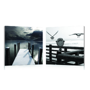 Satz von 2 Design Gem&auml;lden SEASIDE image pub1