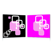 Satz von 2 Design Gem&auml;lden SQUARES image pub1