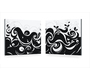 Satz von 2 Design Gem&auml;lden VAGUES