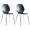 Satz von 2 schwarz/weissen K&uuml;chenst&uuml;hlen AVA