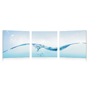 Satz von 3 Design Gem&auml;lden WATER image pub1