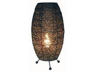 Schokoladenbraune Tischlampe aus Sisal MAROCCO 