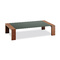 Schokoladenbrauner Couchtisch aus Holz und Glas NEW CLARKSON 