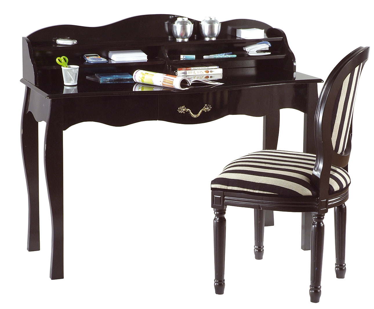 Schreibtisch / Konsole LOUISA � 1 Schublade - Kolorit : schwarz