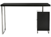 Schreibtisch LEXI design schwarz lackiert  2 Schubladen