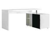 Schreibtisch MAXI design weiss und schwarz Platte abnehmbar