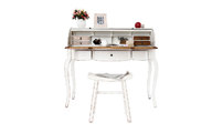 Schreibtisch SOFIA barock Holz weiss