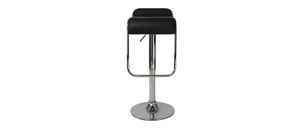 Schwarze Barhocker / K&uuml;chenhocker ANDROMEDE - Satz von 2