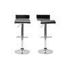 Schwarze Barhocker / K&uuml;chenhocker Design WAVE - Satz von 2 