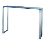 Schwarze moderne Konsole INOLA aus Glas und Edelstahl image 1