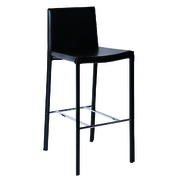 Schwarzer Barhocker / K&uuml;chenhocker GENNA aus PVC - Satz von 4 image pub1