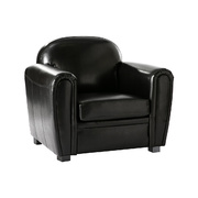 Schwarzer CLUB -Sessel aus B&uuml;ffel-Leder image pub1
