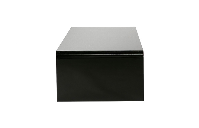 Schwarzer hochklappabarer Designer Couchtisch mit Verstauungsraum LOLA 