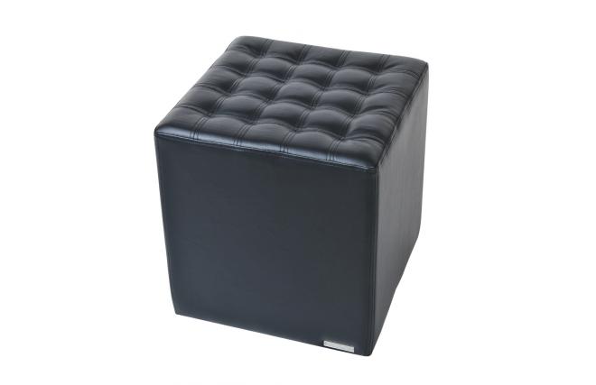 Schwarzer Polsterhocker / Sitzkissen COSMO