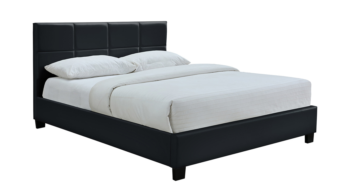 Schwarzes Bett fr Erwachsene SOLAL 160 x 200 cm