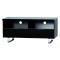Schwarzes Design Fernsehm&ouml;bel LEA - 2 F&auml;cher und 2 Schubladen