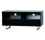 Schwarzes Design Fernsehm&ouml;bel LEA - 2 F&auml;cher und 2 Schubladen