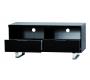Schwarzes Design Fernsehm&ouml;bel LEA - 2 F&auml;cher und 2 Schubladen