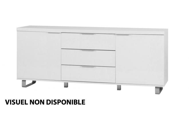 Schwarzes Sideboard / Anrichte LEA - 2 T&uuml;ren und 3 Schubladen