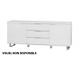 Schwarzes Sideboard / Anrichte LEA - 2 T&uuml;ren und 3 Schubladen