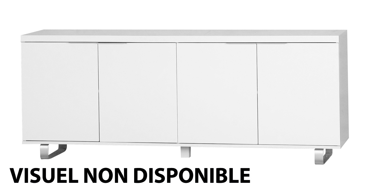 Schwarzes Sideboard / Anrichte LEA - 4 T&uuml;ren