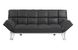 Schwarzes verstellbares Sofa / Schlafsofa MANHATTAN aus Leder � dreisitzig image 1