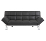 Schwarzes verstellbares Sofa / Schlafsofa MANHATTAN aus Leder � dreisitzig image 1