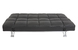 Schwarzes verstellbares Sofa / Schlafsofa MANHATTAN aus Leder � dreisitzig image 2