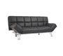 Schwarzes verstellbares Sofa / Schlafsofa MANHATTAN aus Leder � dreisitzig image 3