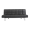 Schwarzes verstellbares Sofa / Schlafsofa MANHATTAN aus Leder � dreisitzig