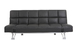 Schwarzes verstellbares Sofa / Schlafsofa MANHATTAN aus Leder � dreisitzig image 4