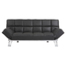 Schwarzes verstellbares Sofa / Schlafsofa MANHATTAN aus Leder � dreisitzig image pub1
