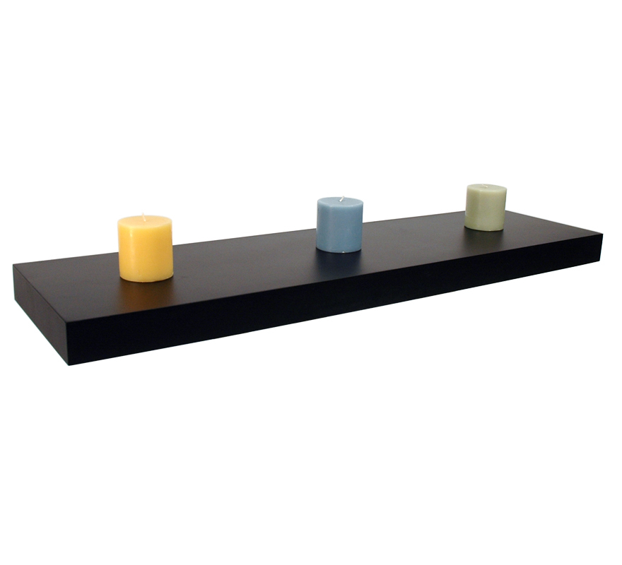 Schwarzes Wandregal Chicago 91,5 cm