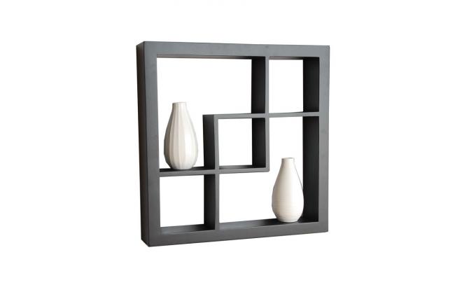 Schwarzes Wandregal MADISON