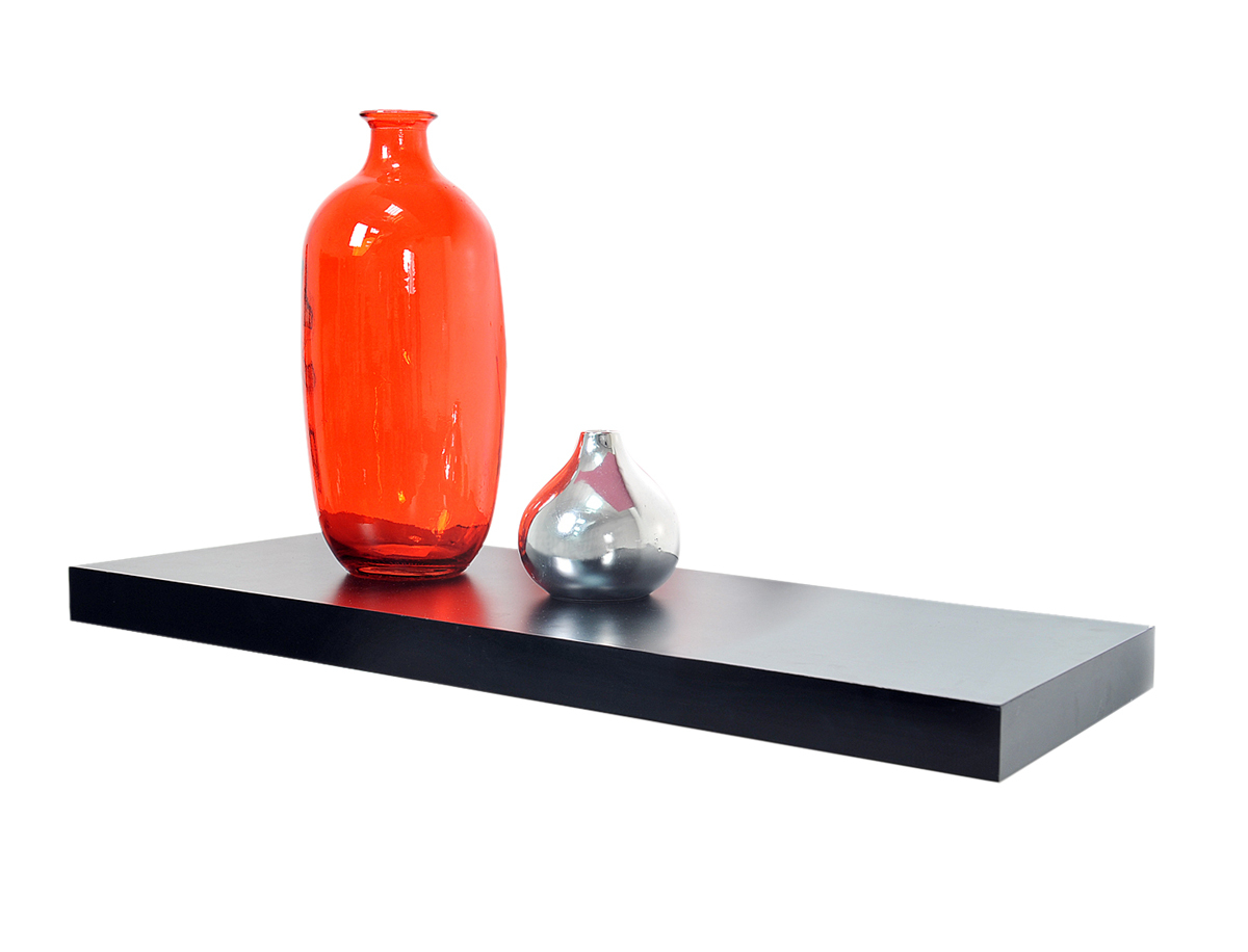 Schwarzfarbenes Wandregal MANHATTAN 60 cm