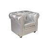 Sessel BABY CHESTERFIELD - Farbe silber
