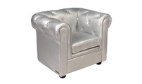 Sessel BABY CHESTERFIELD - Farbe silber