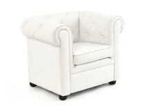 Sessel BABY CHESTERFIELD - Farbe wei&szlig;