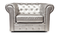 Sessel CHESTERFIELD - erh&auml;ltliche Farbe : silberfarben