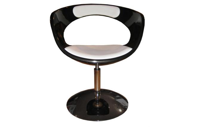 Sessel GROOVY schwarz / PU wei&szlig;