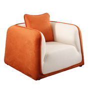 Sessel ITALIA Farbe wei&szlig; und orange image pub1