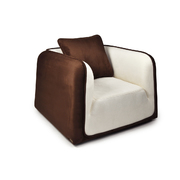 Sessel ITALIA Farbe wei&szlig; und Schokolade image pub1