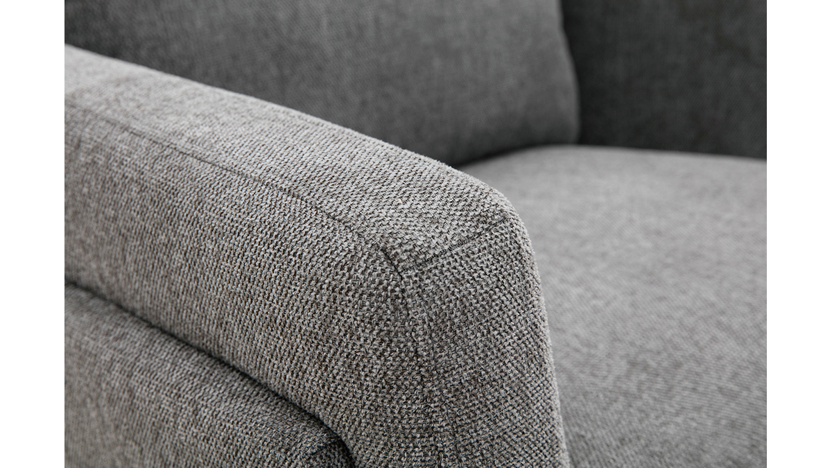 Sessel mit grauem Stoff im Samtdesign Metallfe MOSCO