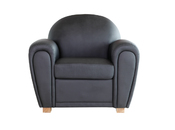 Sessel  NEW CLUB schwarz aus B&uuml;ffel-Leder