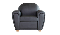 Sessel  NEW CLUB schwarz aus B&uuml;ffel-Leder