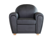 Sessel  NEW CLUB schwarz aus B&uuml;ffel-Leder