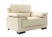 Sessel PITTSBURG Leder creme 