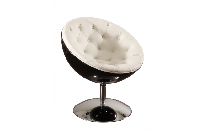 Sessel / Sitz NEW STANLEY Farbe schwarz und wei&szlig;