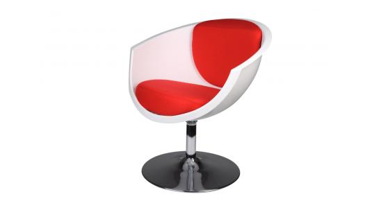 Sessel / Sitzm&ouml;bel NEW GROOVY wei&szlig; und rot image 1