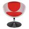 Sessel / Sitzm&ouml;bel NEW GROOVY wei&szlig; und rot